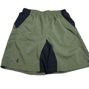 Under Armour Men's Olive and Black Athletic Shorts